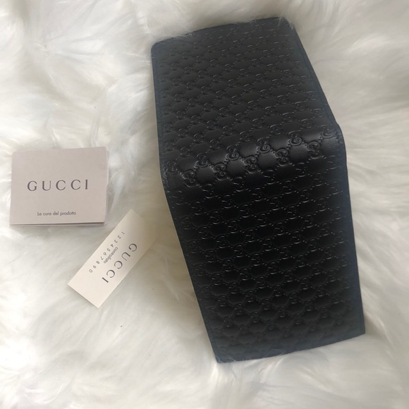 🆕Auth Gucci Wallet Black Leather Microguccissima - Picture 7 of 11